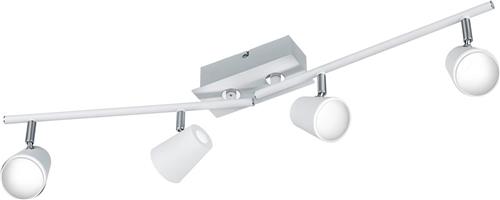 LED Plafondspot - Torna Narca - 24W - Warm Wit 3000K - 4-lichts - Rechthoek - Mat Wit - Aluminium