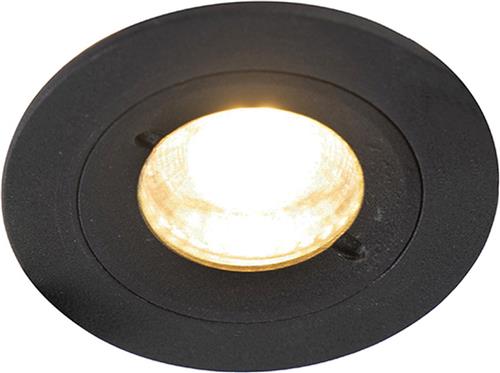 QAZQA xena - Moderne Dimbare LED Smart Inbouwspot incl. wifi met Dimmer voor badkamer - 1 lichts - Ø 7.8 cm - Zwart -