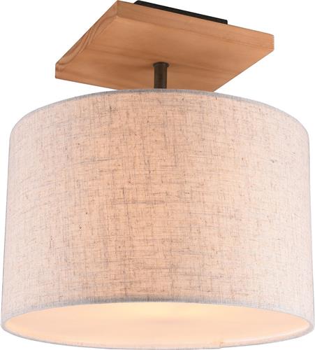 LED Plafondlamp - Plafondverlichting - Trion Elmas - E27 Fitting - Rond - Antiek Nikkel - Aluminium
