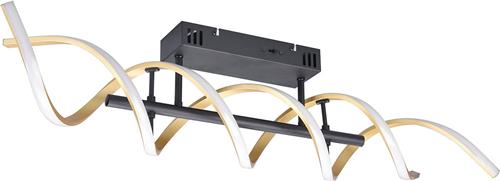 LED Plafondlamp - Plafondverlichting - Trion Sarina - 41W - Aanpasbare Kleur - Dimbaar - Rechthoek - Mat Goud - Aluminium