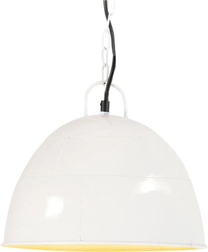 vidaXL Hanglamp industrieel vintage rond 25 W E27 31 cm wit