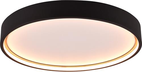 LED Plafondlamp - Plafondverlichting - Trion Dile - 29W - Aanpasbare Lichtkleur - Rond - Mat Zwart - Metaal