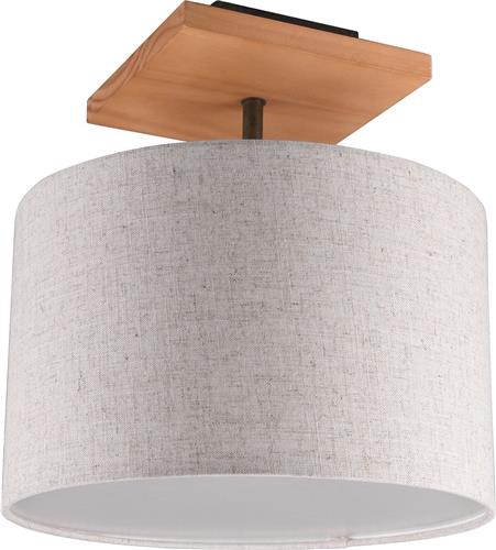 LED Plafondlamp - Plafondverlichting - Torna Elmas - E27 Fitting - Rond - Antiek Nikkel - Aluminium