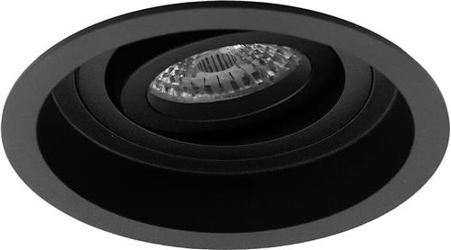 Spot Armatuur GU10 - Proma Domy Pro - GU10 Inbouwspot - Rond - Zwart - Aluminium - Verdiept - Kantelbaar - Ø105mm