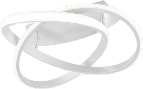 LED Plafondlamp - Plafondverlichting - Torna Corcy - 18W - Natuurlijk Wit 4000K - Dimbaar - Rond - Mat Wit - Aluminium