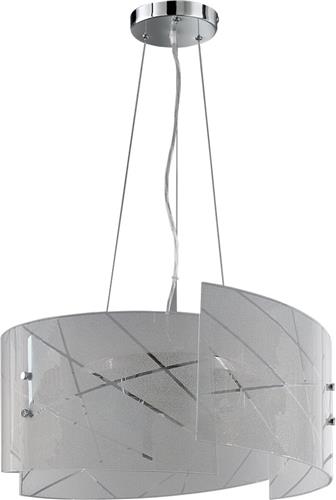 LED Hanglamp - Hangverlichting - Torna Sandra - E27 Fitting - 3-lichts - Rond - Mat Wit - Glas