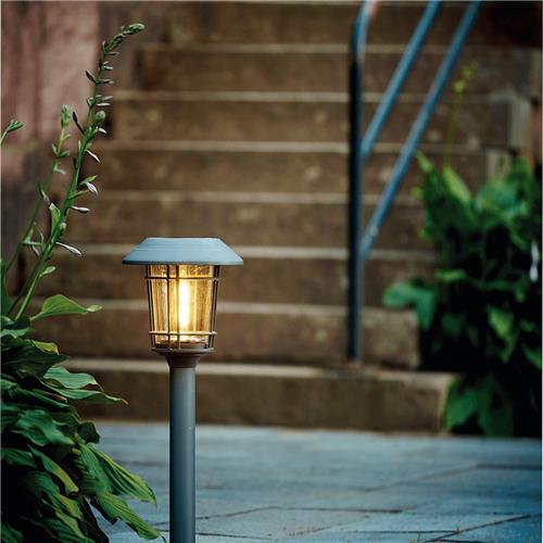 Solar priklamp 'Avenue' buiten - Warm wit licht - Padverlichting op zonne-energie - Buitenlamp - Metaal - Zwart
