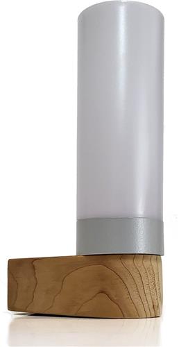 Massive buitenlamp 230V - 1735/01/87n1 - wit/zilver houtkleur