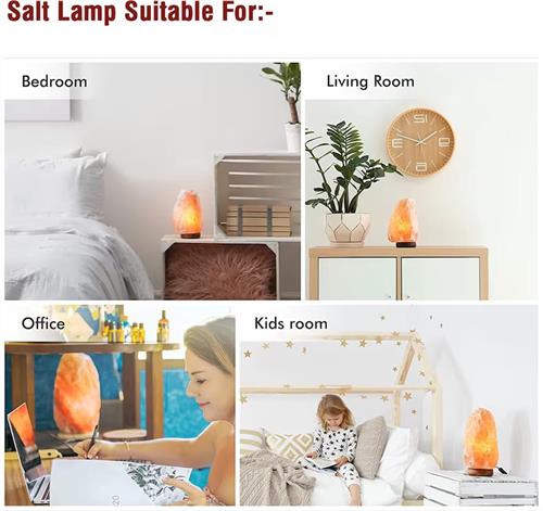 Himalayaanse natuurlijke witte zoutlamp 2-3 kg - 100% natuurlijke zoutlamp kristallen rots, met de hand gemaakt, luchtzuiverend, sfeervol- Het beste voor de gezondheid - Wit