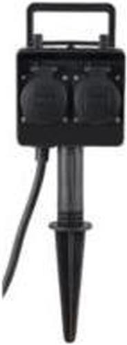 Extralux stopcontact op spike 4x IP 44