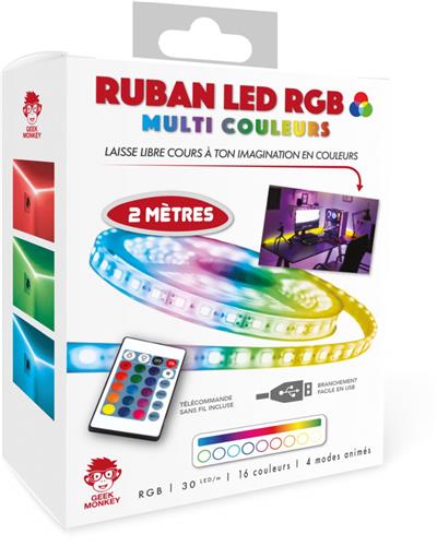 Geek Monkey LED RGB Multi Color 2m - USB aansluiting - Inclusief afstandsbediening - GM412