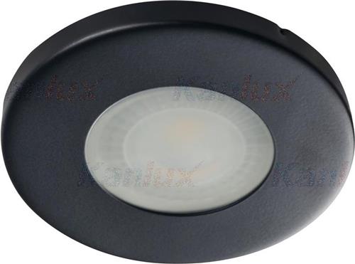 IP44 LED inbouwspot Elin -Rond Zwart -Koel Wit -Dimbaar 4.9W -Philips