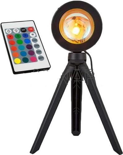 Sunset LED projector USB lamp - tripod en remote