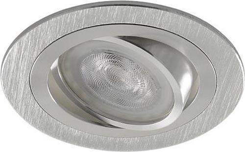 LED inbouwspot Loki -Rond Chrome -Koel Wit -Dimbaar -4.9W -Philips LED