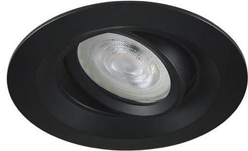LED inbouwspot Agaton -Rond Zwart -Warm Wit -Dimbaar -4W -Philips LED