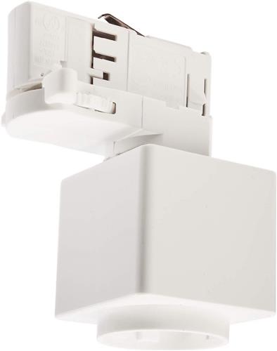 Stekkerdoos met adapter voor 3 fase stroomrails, wit