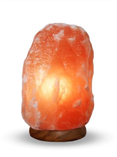 Himalaya Salt Dreams - Zoutlamp - Tafellamp - 2-3Kilo - 19cm Hoog - Houtenvoet