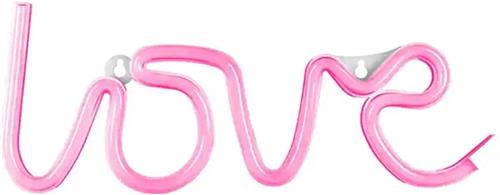 Neon LED sfeerlamp - Love - Roze - 34 x 13cm