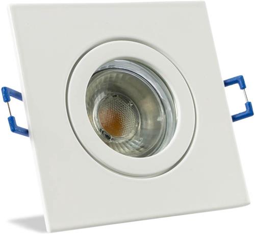 IP44 LED Inbouwspot Ruth - badkamer of buiten - Vierkante spot - Wit - Koel Wit - 4000K - 4Watt - Philips
