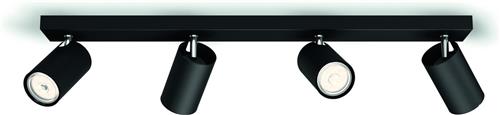 Philips Kosipo opbouwspot - 4-lichts - zwart