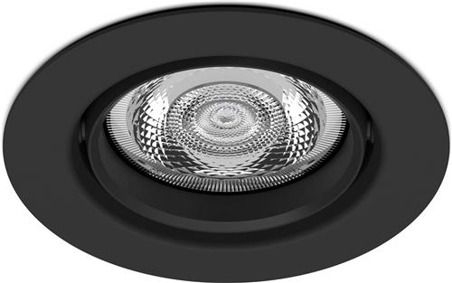 Philips Impala inbouwspot - 1-lichts - zwart - rond