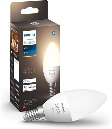 Philips Hue Kaarslamp Lichtbron E14 - zachtwit licht - 5,2W - Bluetooth