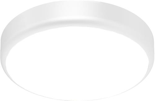 LED Plafondlamp met Sensor + Dag en Nacht Sensor - Brinton Gruna - 20W 2000lm - Helder/Koud Wit 6000K - IP54 - Opbouw - Rond - Wit