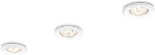 Philips Enif inbouwspot 3X GU10 - WIT - 50W - 3 stuks