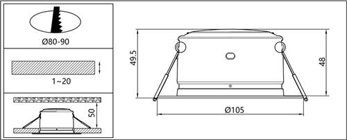 Philips Functioneel - spot - Zwart - Roestvrijstaal - Niet-verwisselbare lamp(en) - LED - 3,5 W