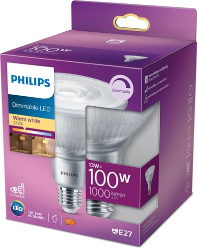Philips LED Reflektor Dimbaar 100W E27 Warm Wit