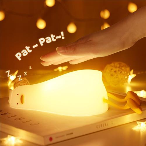 Merdoo Eend Nachtlampje Kinderen - Nachtlamp - Nachtlampje babykamer - Draadloos - Sfeerlamp - Tafellamp - Veilig voor kinderen - USB oplaadbaar - Timer - Voor kinderen