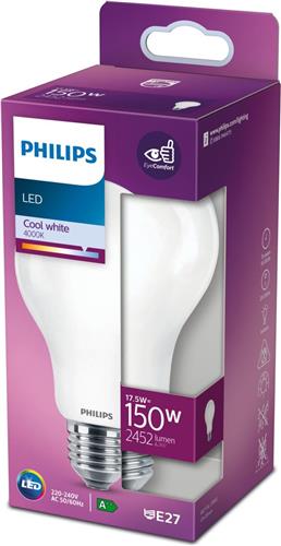 Philips Classic LEDbulb E27 Peer Mat 17.5W 2452lm - 840 Koel Wit | Vervangt 150W