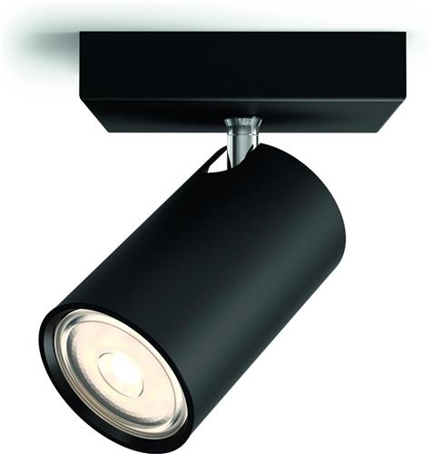 Philips Kosipo opbouwspot - 1-lichts - zwart