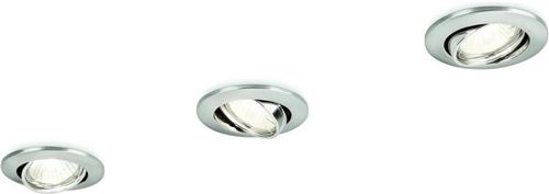 Philips - Inbouwspot Enif Recessed - 3x50W - Nikkel