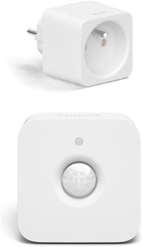 Philips Hue Voordeelbundel met 1 Hue Slimme Stekker België en Frankrijk (Type E) en 1 Hue Bewegingssensor voor Binnen - Hue Accessoires