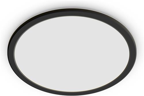 Philips SuperSlim badkamer plafondlamp - zwart - rond - 15 W