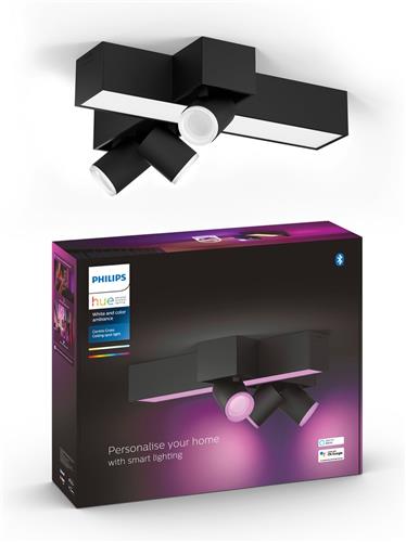 Philips Hue Centris Plafond Opbouwspot - White and Color Ambiance - GU10 - Zwart - 3 x 10,5W - Bluetooth