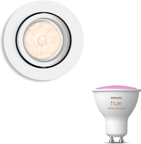 Philips Hue Donegal Inbouwspot (Wit) - Rond - GU10 - Wit en Gekleurd Licht - Hue White and Color Ambiance