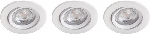 Philips Sparkle inbouwspot - 3-lichts - wit
