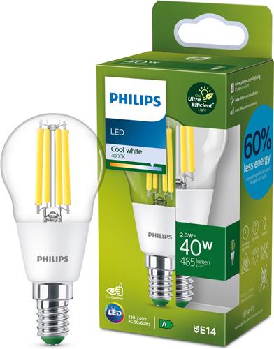 Philips Ultra Efficient LED kogellamp Mat - 40 W - E14 - Koelwit licht