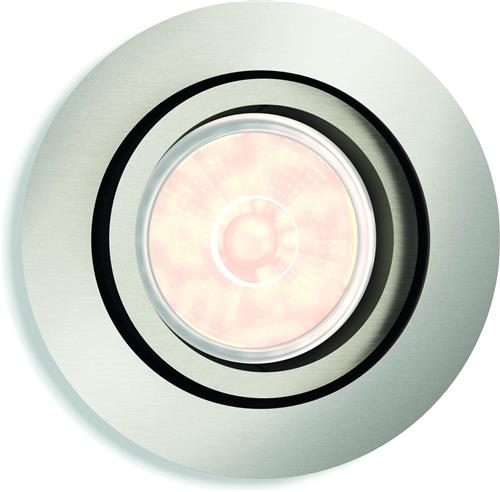 Philips Donegal inbouwspot - 1-lichts - nikkel - rond