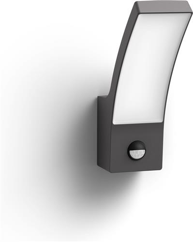 Philips Splay wandlamp - Ultra Efficient - antraciet - met sensor - 3,8W