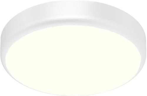 LED Plafondlamp met Sensor + Dag en Nacht Sensor - Kingtron Gruna - 20W 2000lm - Natuurlijk Wit 4000K - IP54 - Opbouw - Rond - Wit