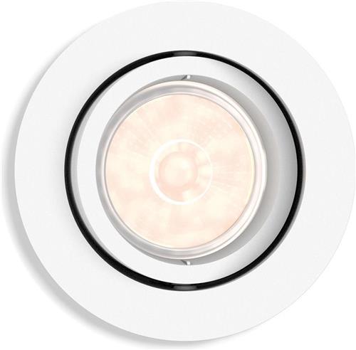 Philips Donegal inbouwspot - 1-lichts - wit - rond