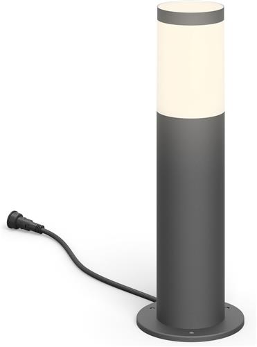 Philips LED Utrecht sokkellamp voor buiten - laagspanning - antraciet - warmwit licht - 6 W