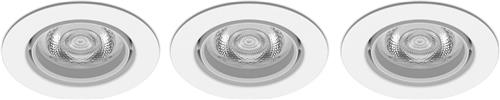 Philips Impala inbouwspot - 3-lichts - wit - rond