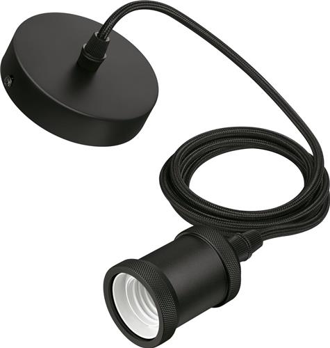 Philips - Vintage Cord Pendant - zwart - 1x40w - 240v