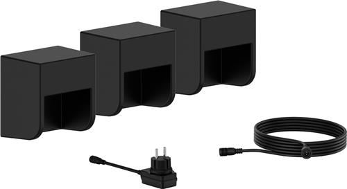 Philips GardenLink Grits 24V wandlamp - zwart - set van 3