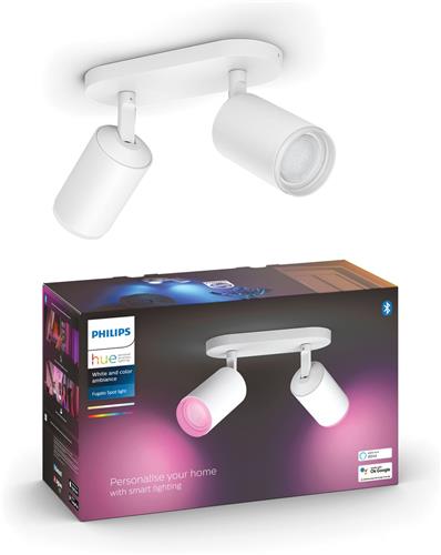 Philips Hue Fugato opbouwspot - wit en gekleurd licht - 2-spots - wit