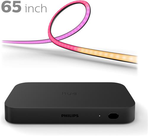 Philips Hue Entertainment Belevingspakket Voor 65 Inch Beeldscherm - Wit en Gekleurd Licht - Incl. 1 Hue HDMI Sync Box, 1 Hue Lightstrip 65 Inch - Hue White and Color Ambiance Gradient